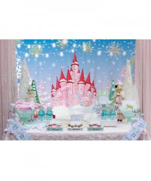 Winter Christmas Royal Pink Castle Bday Backdrop Nutcracker Ballet Girl Princess Happy Birthday Party Xmas Tree Gifts Table W...