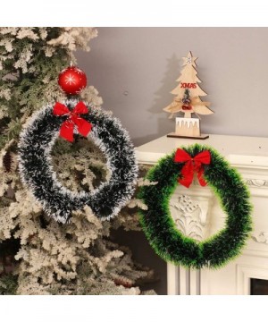Shining Christmas Wreath Ornament Wall Hanging Decorations Pendant Party Star Festival Accessories - B - CF19K957U37 $6.39 Swags