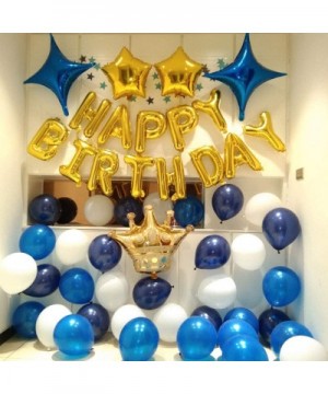 21st Birthday Party Balloons for Men Boy Women Girl- Decorations for 21st Birthday Party-Gold and Blue Theme Supplies - CV19H...