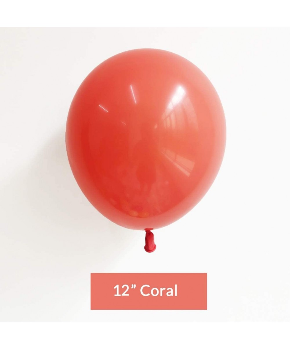 12" Latex Balloons Coral 100pcs Bulk Pack of Thicken Latex Balloons 3.2g for Birthday Wedding Party Decorations- Good Round S...