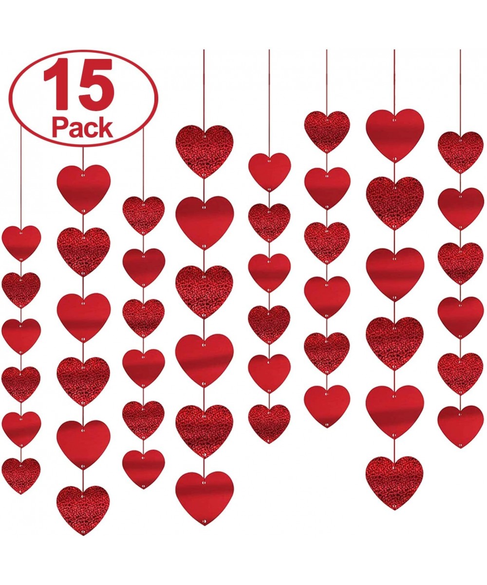 100 Hearts Hanging Decor for Wedding Anniversary Home Decorations Birthday Party Supplies- Graduation Events Accessories- Set...
