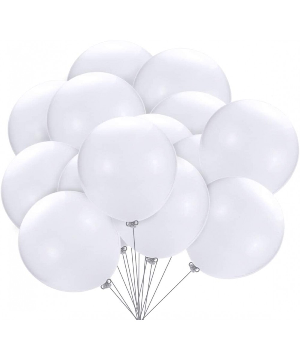 Agreatca 100 Pcs Matte White Latex Balloons- Party Balloons for Wedding or Party Decorations(12 to 14" After Inflation- 2.8g)...