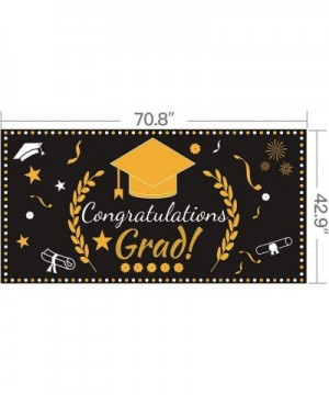 Graduation Party Decorations-Graduation Party Tablecover 2 Pack (107"x 54") and Graduation Party Banner 1 Pack (70.8"x42.9") ...