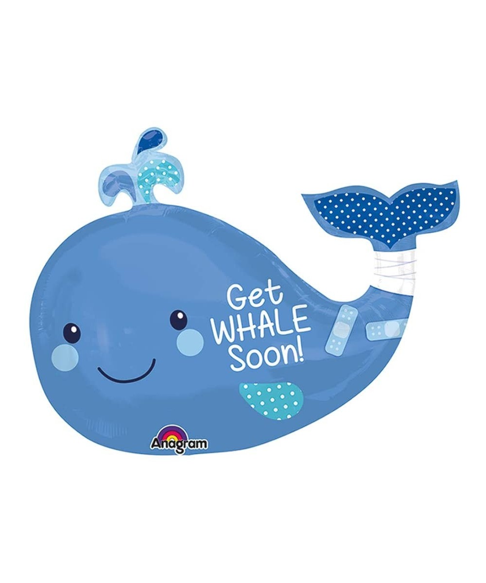 Get Whale Soon! Adorable Blue Whale 34" Foil Balloon - CA18SU7W3MG $6.11 Balloons