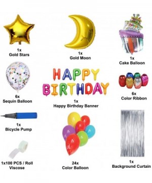 Birthday Decorations- Party Supplies for Kids Adult- 55 Pack Party Birthday Decor Kit Set- Happy Birthday Banner- All in One ...