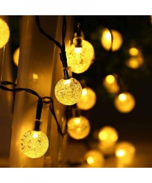 Globe Solar String Lights- 20ft 30 LED Outdoor Bulb String Lights-Waterproof 8 Modes Solar Patio Lights for Patio- Garden- Ga...