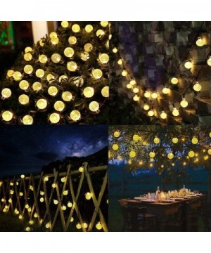 Globe Solar String Lights- 20ft 30 LED Outdoor Bulb String Lights-Waterproof 8 Modes Solar Patio Lights for Patio- Garden- Ga...