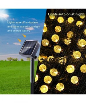 Globe Solar String Lights- 20ft 30 LED Outdoor Bulb String Lights-Waterproof 8 Modes Solar Patio Lights for Patio- Garden- Ga...