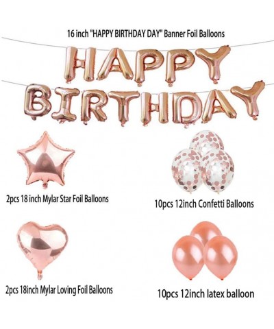 Sweet 14th Birthday Decorations Party Supplies-Rose Gold Number 14 Balloons-14th Foil Mylar Balloons Latex Balloon Decoration...