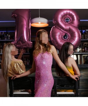 40 Inch Pink Foil Balloons Number 6-Extra Giant Digital Helium Foil Balloons for Party Aluminum Hanging Foil Film Balloon Wed...
