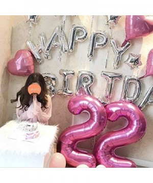 40 Inch Pink Foil Balloons Number 6-Extra Giant Digital Helium Foil Balloons for Party Aluminum Hanging Foil Film Balloon Wed...