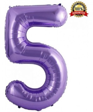 40 Inch Large Purple Balloon Number 5 Balloon Helium Foil Mylar Balloons Party Festival Decorations Birthday Anniversary Part...