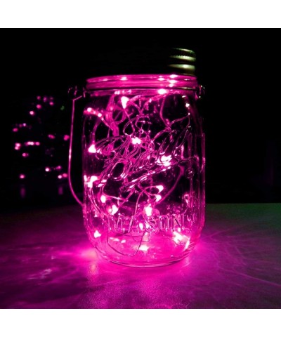 Upgraded Solar Mason Jar Lights- 12 Pack 30 Led String Fairy Star Firefly Jar Lids Lights- Jars Not Included- Best for Mason ...