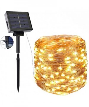 Solar 8 Lightning Modes Powered String Light 55ft/17m 150 LEDs Starry String Lights Copper Wire Lights Ambiance Lighting for ...