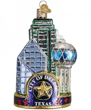 Christmas Glass Blown Ornament with S-Hook and Gift Box- Location Collection (Dallas City) - Dallas City - CM18G2D7O7K $24.90...