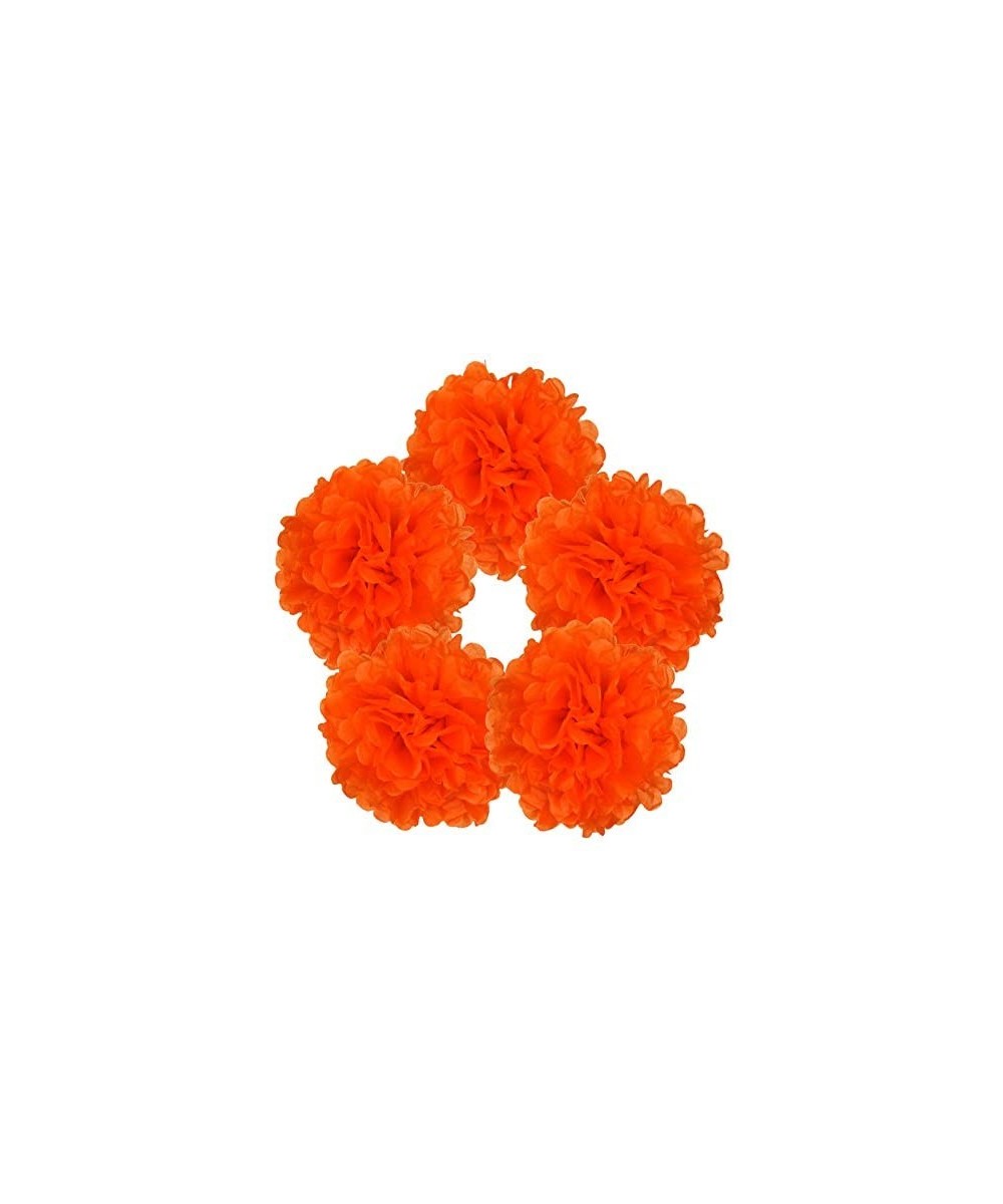 5pcs 10-Inch Tangerine Tissue Paper Pom Pom Flower Ball - Tangerine - C212D5KLWXR $7.41 Tissue Pom Poms