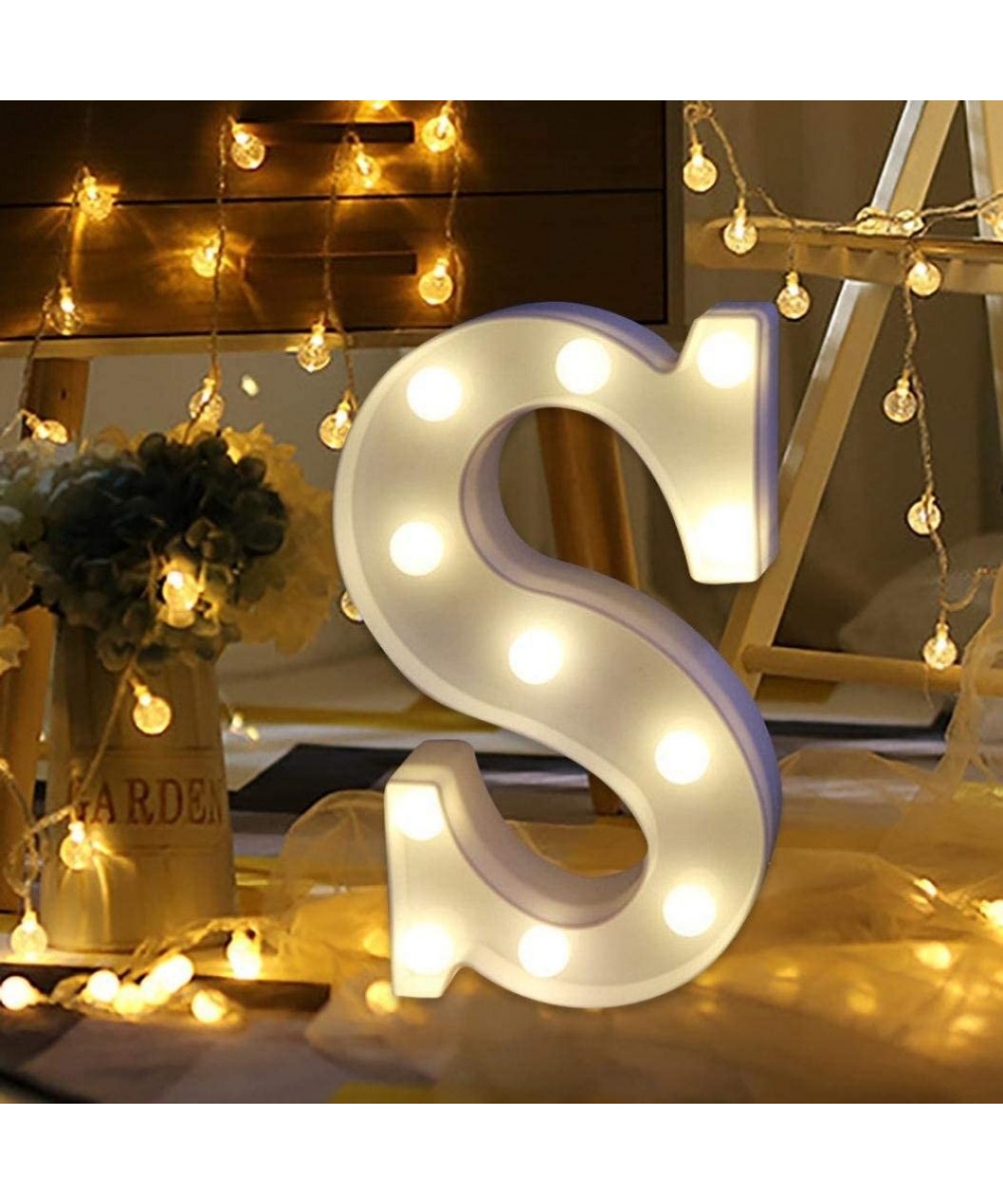 Light Up Letters- Warm White LED Letter Light Up Alphabet Letter Lights for Festival Decorative Letter Party Wedding (S) - S ...