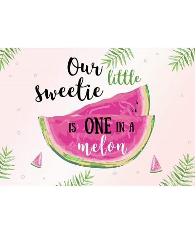 Summer Fruit Watermelon Theme Photography Backdrop Sweet One in a Melon 1st Birthday Party Cake Table Decoration Photo Backgr...