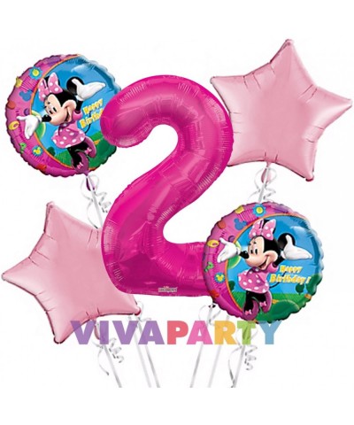 Minnie Mouse Balloon Bouquet 2nd Birthday 5 pcs - Party Supplies - CN183MEXMTT $5.18 Balloons