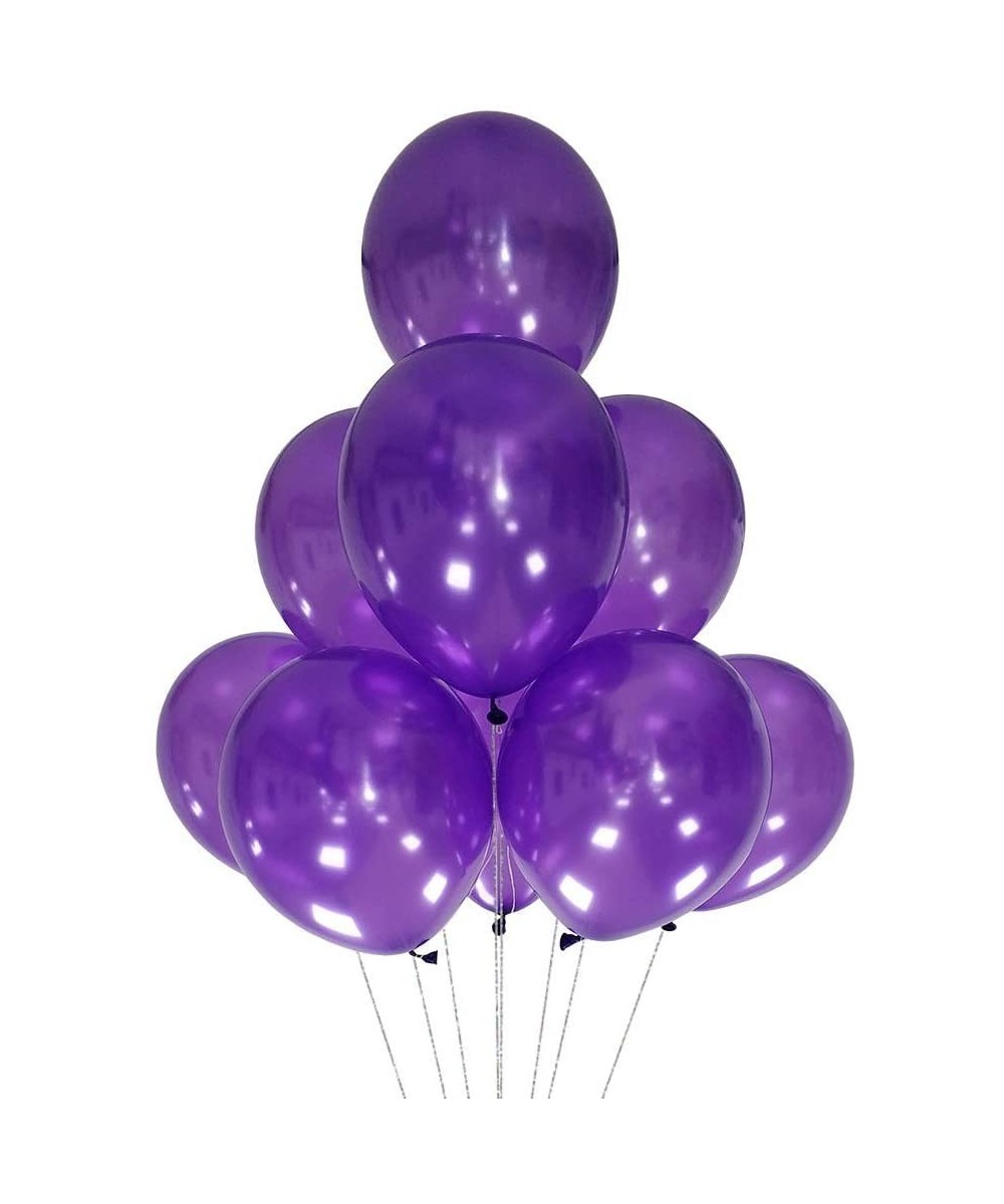 100 Pack Purple Pearl Balloons 12 Inch(Thicken 3.2g/pcs) Round Helium Pearlized Balloons for Wedding Birthday Christmas Party...