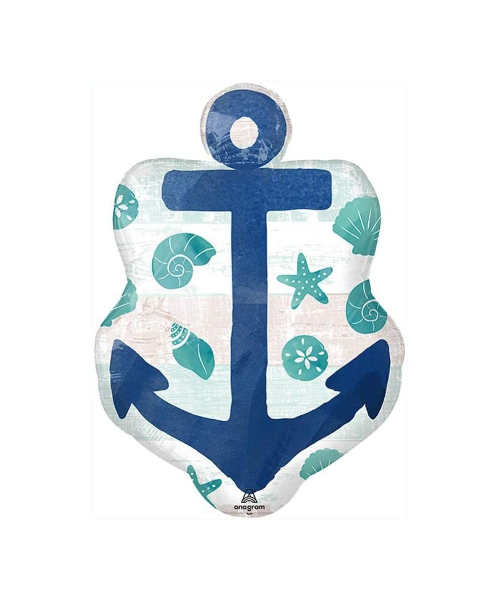 Sea Sand Sun Anchor 30" Foil Party Balloon - CG18T4YEI3Z $7.33 Balloons