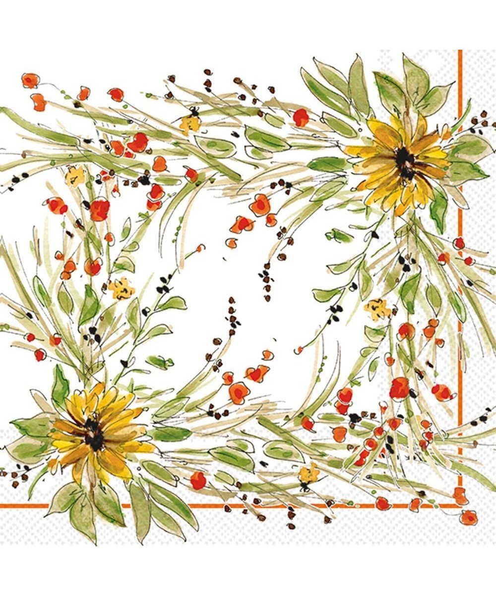 Rosanne Beck Collection Cocktail Beverage Paper Napkins- 5 x 5-Inches- Sunflower Medley - Sunflower Medley - CS18SDDOS74 $6.6...