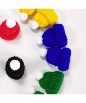 10pcs Christmas Knit Hat Mini Santa Hats Christmas Tree Ornaments (Dark Blue) - Dark Blue - CB18YSCKYR7 $6.24 Hats