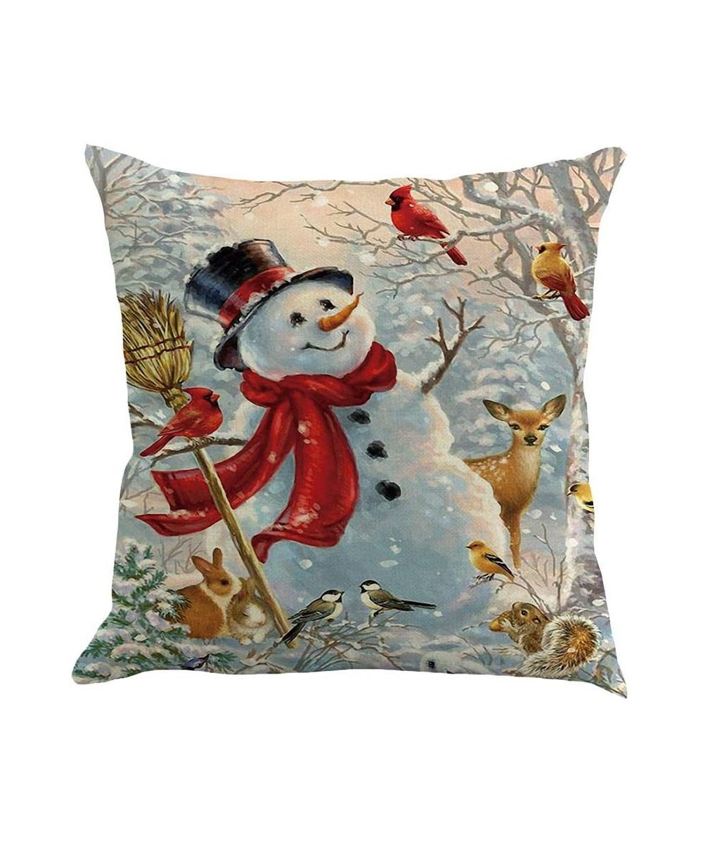 Christmas Decor Christmas Pillow Cover Pillowcases Decorative Sofa Cushion Cover 45x45cm- Christmas Ornaments Advent Calendar...