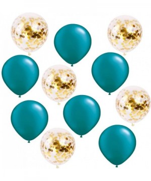 Teal Gold Teal Gold Birthday Party Decorations Gold Confetti Latex Balloons Teal Balloons Tissue Pom Poms Tassel Garland Gold...