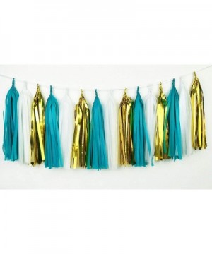 Teal Gold Teal Gold Birthday Party Decorations Gold Confetti Latex Balloons Teal Balloons Tissue Pom Poms Tassel Garland Gold...