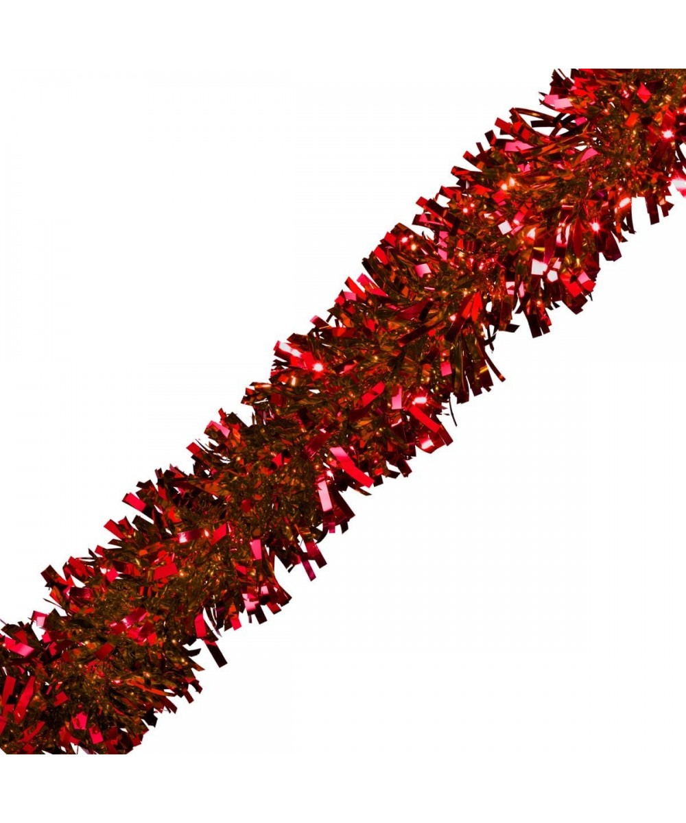 Red Metallic Twist Garland - 4" x 25' roll - Red - CU1844L3IAC $10.81 Banners & Garlands