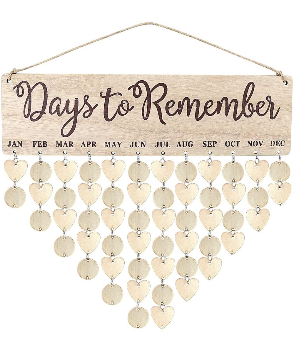 Wooden Birthday Reminder Calendar Tracker Important Days DIY Hanging Board Decoration Personalized Birthday Gift - CC199GQ2NM...