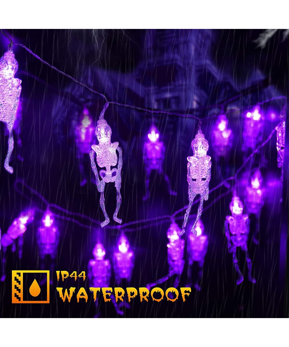 20 LED Skeleton Lights Halloween Decoration- Skeleton Lights Halloween Battery Powered-Halloween Skeleton Waterproof Suitable...