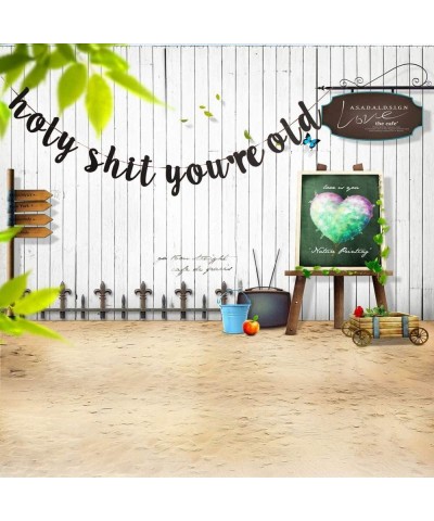 Holy Shit You're Old Banner- Funny Black Glitter Party Decorations for 20th-30th-40th-50th-60th-70th-80th-90th Birthday- Birt...