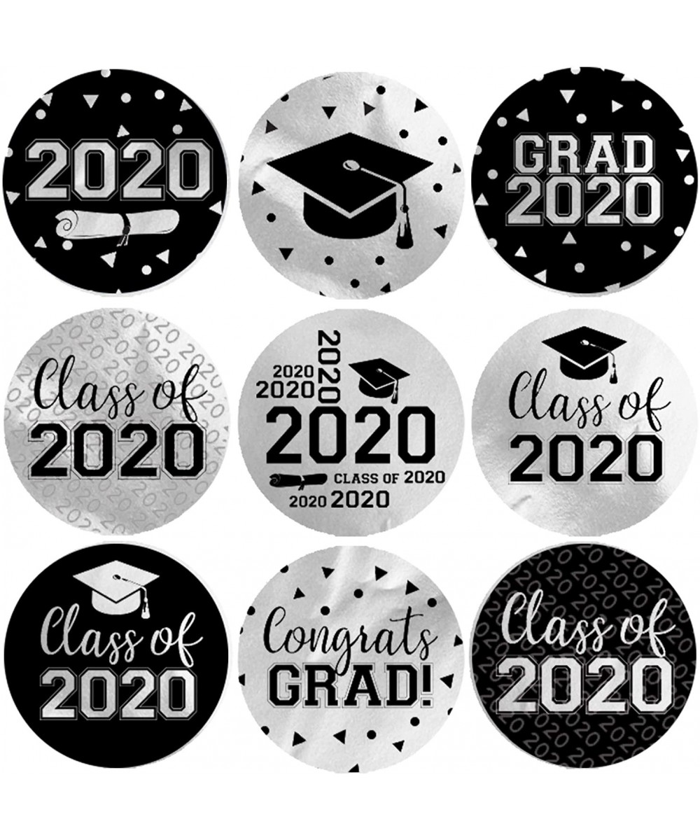 Class of 2020 Graduation Party Favor Labels - 180 Stickers (Silver Foil) - Silver Foil - CW18M5ZKCI4 $7.49 Favors