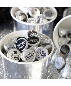 Class of 2020 Graduation Party Favor Labels - 180 Stickers (Silver Foil) - Silver Foil - CW18M5ZKCI4 $7.49 Favors