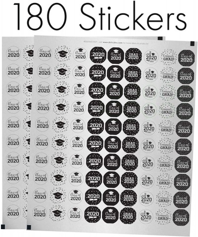 Class of 2020 Graduation Party Favor Labels - 180 Stickers (Silver Foil) - Silver Foil - CW18M5ZKCI4 $7.49 Favors