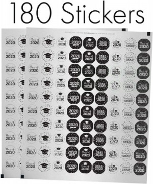 Class of 2020 Graduation Party Favor Labels - 180 Stickers (Silver Foil) - Silver Foil - CW18M5ZKCI4 $7.49 Favors