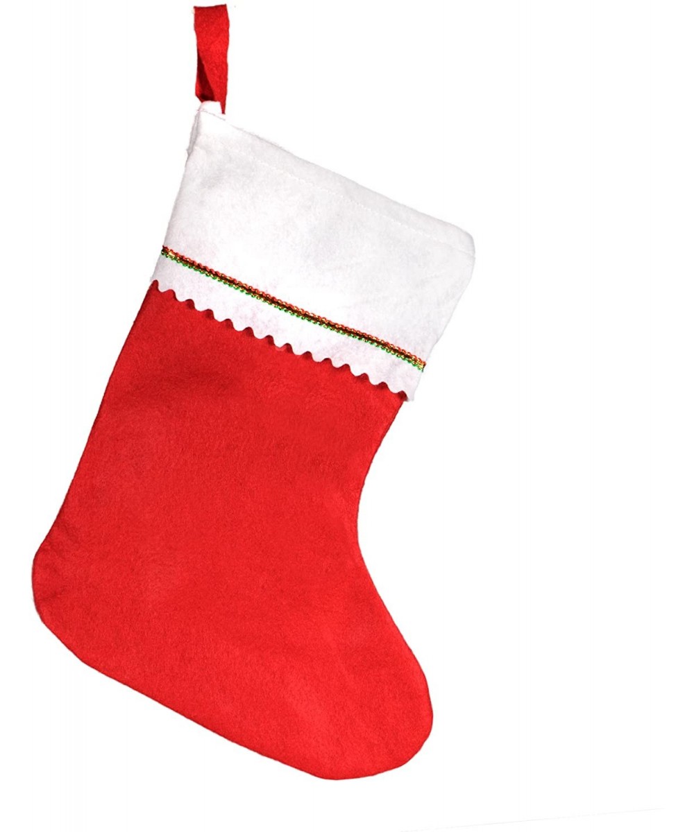 Tall 15" Red Felt Christmas Holiday Stockings (12 Pack) - CC11KQQJ0DD $22.01 Stockings & Holders