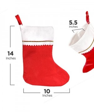 Tall 15" Red Felt Christmas Holiday Stockings (12 Pack) - CC11KQQJ0DD $22.01 Stockings & Holders