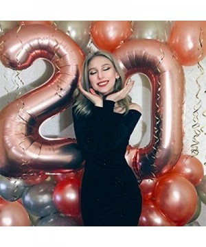 Big Number 20 Balloons 40 inch Rose Gold Color - Rose Gold - CP18DOQXHRQ $9.12 Balloons