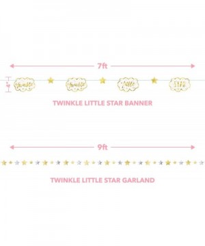 Twinkle Little Star Banner Garland & Metallic Silver and Gold Stars Garland Set - Banner Garland & Metallic Silver and Gold S...