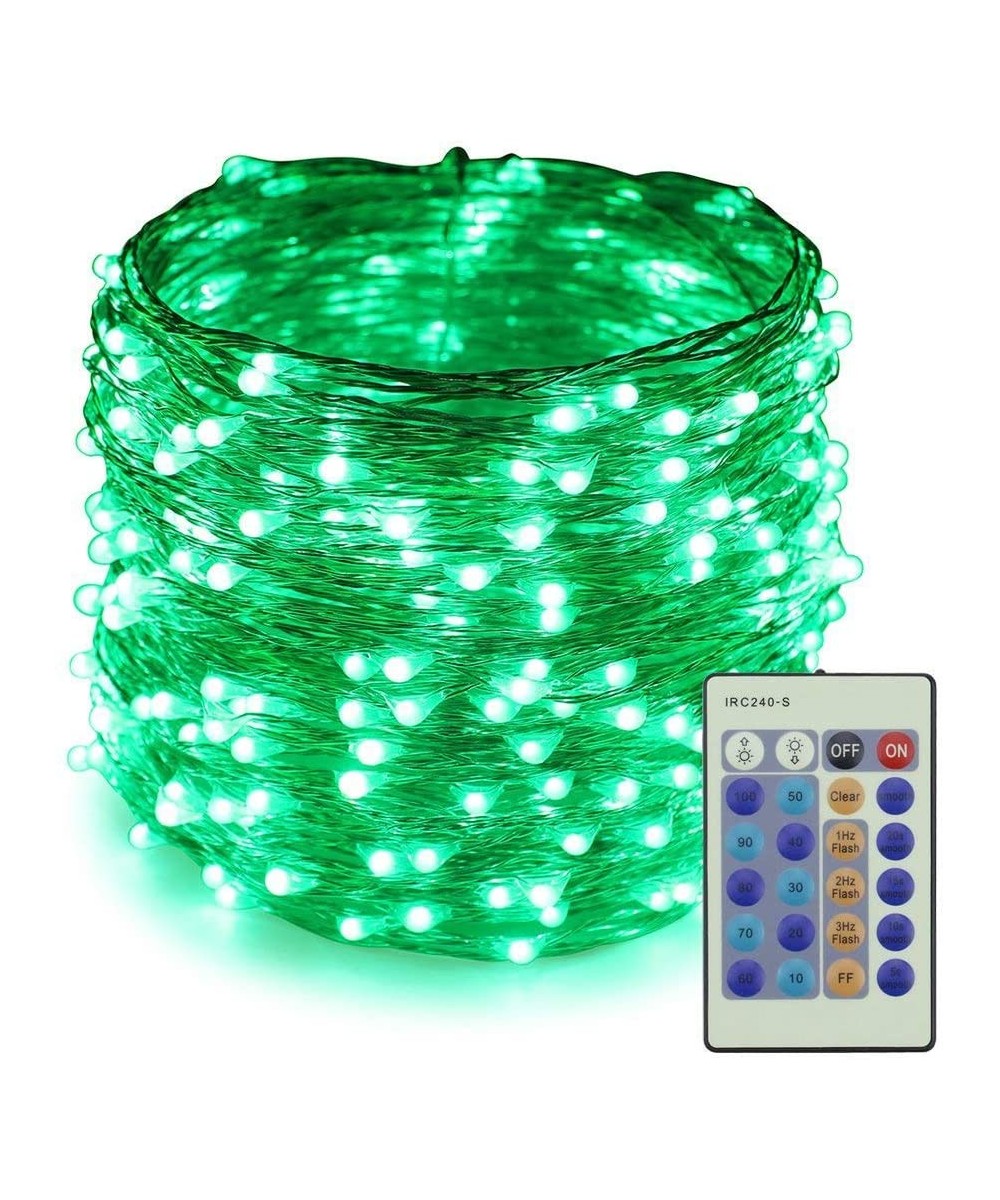 Dimmable LED String Lights-100Ft 300 LEDs Silver Wire Starry String Lights with Remote Control and Adapter For Seasonal Decor...