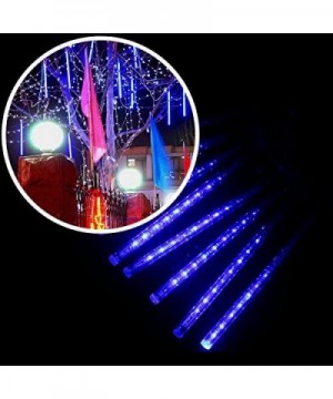 String Lights- LED Meteor 8 Tubes 20 cm Lighting for Home Xmas Wedding Party - Blue - CX1870L6A48 $11.29 Outdoor String Lights