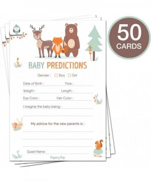 Baby Shower Games for Boys or Girls - Set of 5 Activities - (50 Cards Each- 250 Total) - Baby Shower Supplies - Woodland Anim...