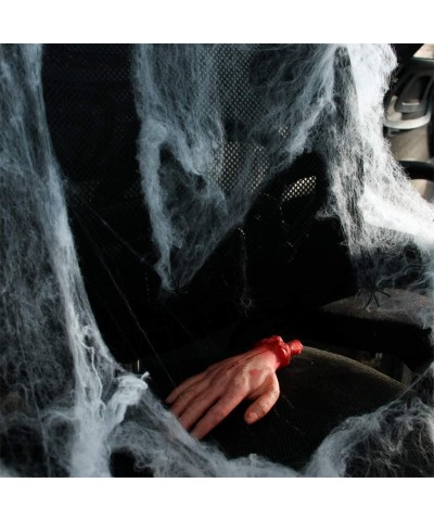 Scary Scene Decor Haunted House Party Supplies Decorative Props Cotton Spider Stretchy Cobweb Halloween Web(black) - Black - ...