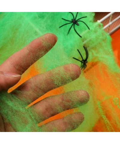 Scary Scene Decor Haunted House Party Supplies Decorative Props Cotton Spider Stretchy Cobweb Halloween Web(black) - Black - ...