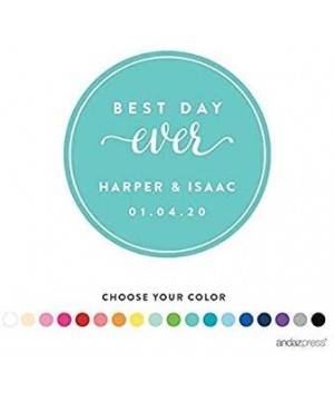 Personalized Circle Labels- Wedding- Best Day Ever- 40-Pack - Custom Made Any Name - Best Day Ever - Circle - C911WCNNMX7 $13...