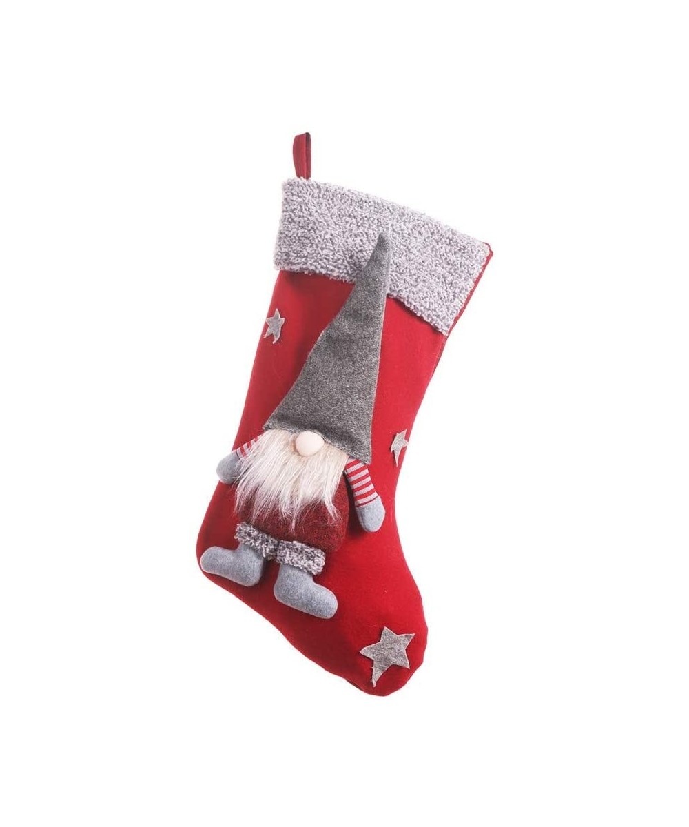 vmree Christmas Stockings- Personalized 18" with Cute 3D Plush Swedish Gnome Xmas Socks for Fireplace Hanging Christmas Decor...