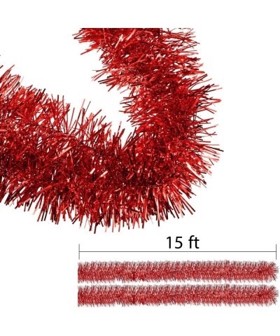 6 Rolls Tinsel Garland Christmas Tree Decorations Wedding Birthday Party Supplies (Red- 36 Meters) - Red - CB192ICN7Z3 $9.93 ...